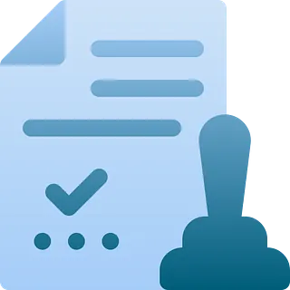 Ikon - ark og stempel